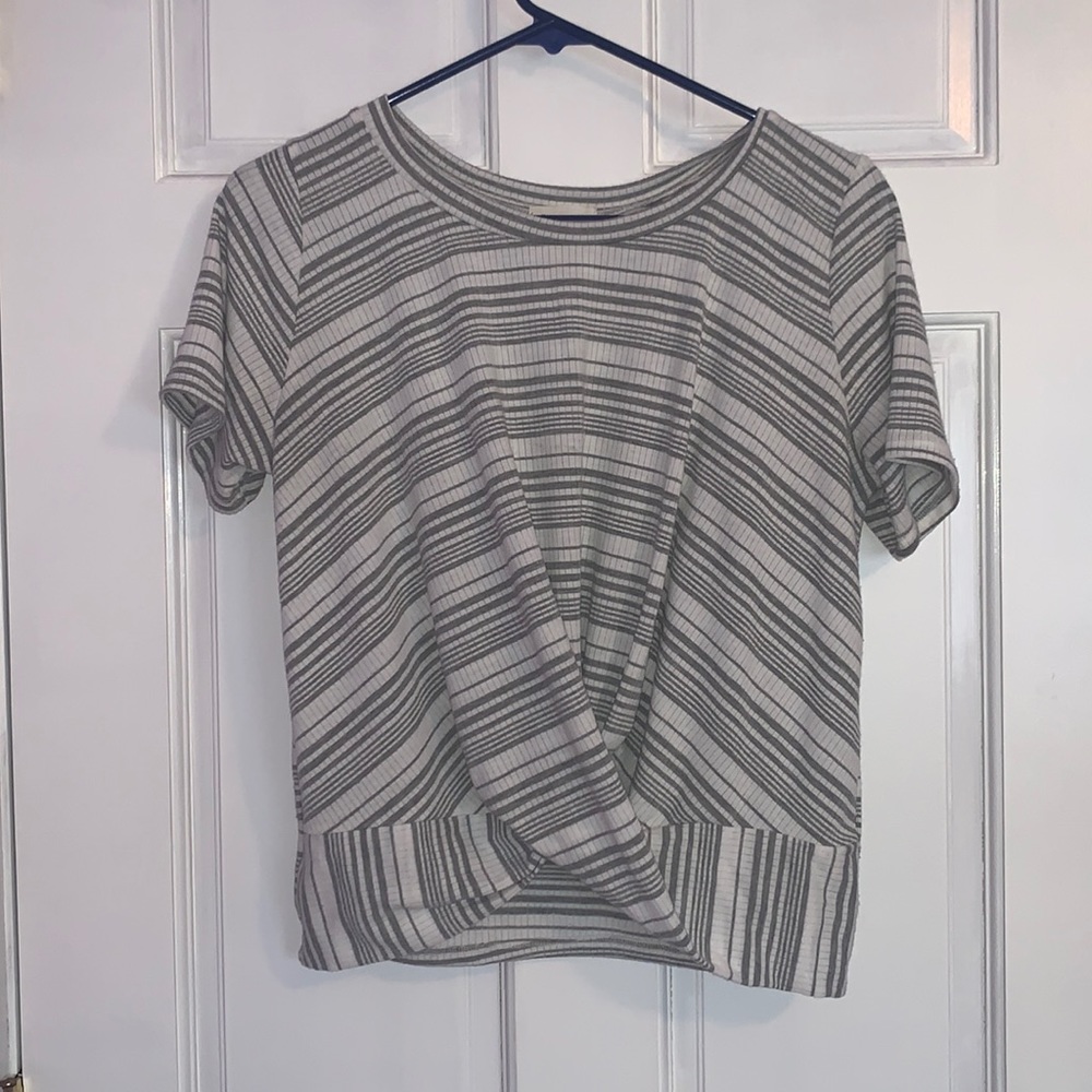 Grey and white shirt